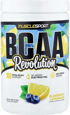 MuscleSport, BCAA Revolution™, Blueberry Lemonade, Heidelbeerlimonade, 450 g (15,9 oz.)
