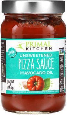 Primal Kitchen, Pizzasauce, ungesüßt, 454 g (1 lb.)