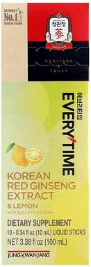 JungKwanJang, Korean Red Ginseng Extract, Everytime, Koreanischer-Roter-Ginseng-Extrakt, Zitrone, 10 Flüssigkeitssticks,...