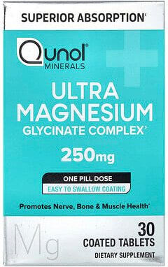 Qunol, Ultra Magnesium, 250 mg, 30 beschichtete Tabletten