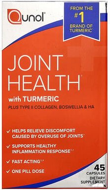 Qunol, Joint Health with Turmeric, Gelenkgesundheit mit Kurkuma, 45 Kapseln