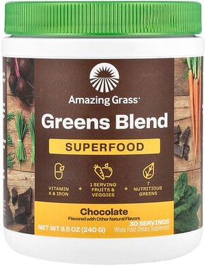 Amazing Grass, Green Superfood, Schokolade, 8,5 oz (240 g)