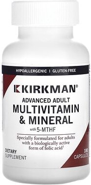 Thumbnail - Kirkman Labs, Advanced Adult Multivitamin & Minerals with 5-MTHF, 180 Kapseln