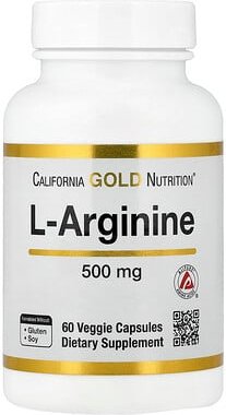 California Gold Nutrition, L-Arginine, L-Arginin, 500 mg, 60 pflanzliche Kapseln