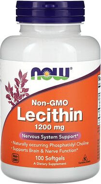 NOW Foods, Non-GMO Lecithin, GMO-freies Lecithin, 100 Weichkapseln