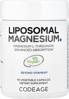 Thumbnail - Codeage, Liposomal Magnesium L-Threonate, liposomales Magnesium-L-Threonat, 90 pflanzliche Kapseln