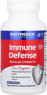 Enzymedica, Immune Defense®, zur Unterstützung des Immunsystems, normale Stärke, 180 Kapseln