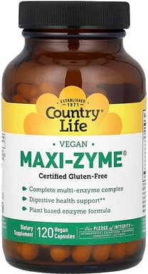 Country Life, Maxi-Zyme, 120 vegane Kapseln