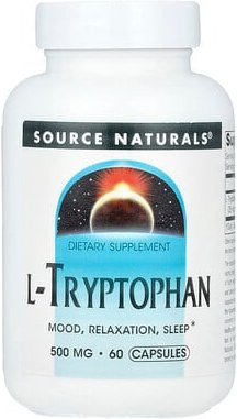 Source Naturals, L-Tryptophan, 500 mg, 60 Kapseln