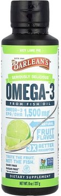 Barlean's, Seriously Delicious, Omega-3 from Fish Oil, Omega-3 aus Fischöl, Limettenkuchen, 227 g (8 oz.)