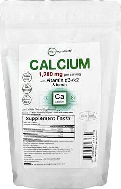 Thumbnail - Micro Ingredients, Calcium with Vitamin D3 + K2 & Bor, Calcium mit Vitamin D3 + K2 und Bor, 300 Tabletten
