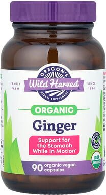 Oregon's Wild Harvest, Organic Ginger, Bio-Ingwer, 90 vegane Kapseln (500 mg pro Kapsel)
