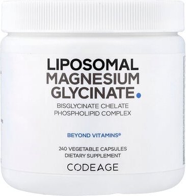 Codeage, Liposomal Magnesium Glycinate, liposomales Magnesiumglycinat, 240 pflanzliche Kapseln