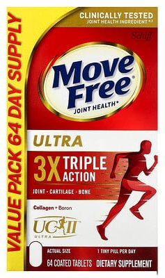 Schiff, Move Free Joint Health, Ultra, Dreifachwirkung, 64 überzogene Tabletten