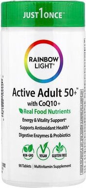 Rainbow Light, Active Adult 50+™ With CoQ10+, 90 Tabletten