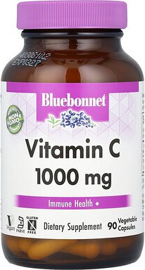 Bluebonnet Nutrition, Vitamin C, 1.000 mg, 90 pflanzliche Kapseln