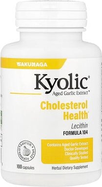 Thumbnail - Kyolic, Aged Garlic Extract™, gesunde Cholesterinwerte mit Lecithin, Formula 104, 100 Kapseln