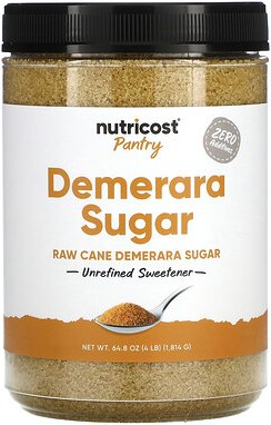Nutricost, Pantry, Demerara Sugar, Unrefined Sweetener, Demerara-Zucker, unraffinierter Süßstoff, 1.814 g (64,8 oz.)