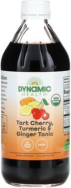 Thumbnail - Dynamic Health, Tart Cherry, Turmeric & Ginger Tonic, Sauerkirsche, Kurkuma und Ingwer-Tonikum, Glas, 473 ml (16 fl. oz....
