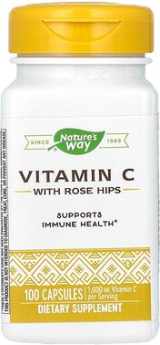Thumbnail - Nature's Way, Vitamin C with Rose Hips, Vitamin C mit Hagebutte, 100 Kapseln