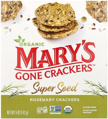 Mary's Gone Crackers, Organic Super Seed Crackers, Bio-Supersamen-Cracker, Rosmarin, 142 g (5 oz.)