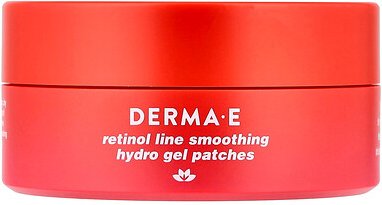DERMA E, Retinol Line Smoothing Hydro Gel Patches, glättende Hydro-Gel-Pflaster mit Retinol für alle Hauttypen, 60 Gel-P...