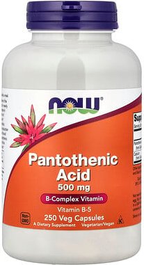 NOW Foods, Pantothensäure, 250 pflanzliche Kapseln