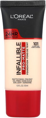 L'Oréal, Infallitable Pro- Matte Foundation, unfehlbare Pro- Matte-Foundation, 101 klassischesElfenbein, 30 ml (1 fl. oz...