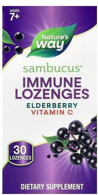 Thumbnail - Nature's Way, Sambucus® Immune Lozenges, Holunder + Vitamin C, ab 7 Jahren, 30 Lutschtabletten