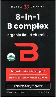 NutraChamps, 8-In-1 B Complex, 8-In-1-B-Komplex, Himbeere, 60 ml (2 fl. oz.)