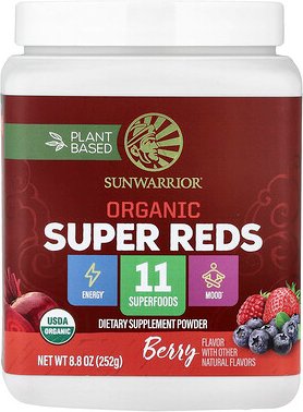 Sunwarrior, Organic Super Reds, Bio-Super-Rote, Beere, 252 g (8,8 oz.)