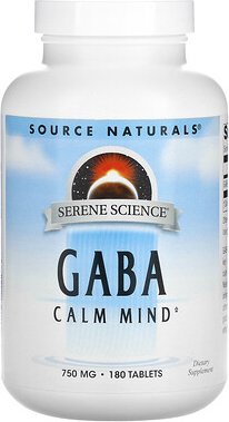Thumbnail - Source Naturals, Serene Science®, GABA, 750 mg, 180 Tabletten