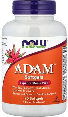 NOW Foods, ADAM™, Superior Men's Multi, hochwertiges Multivitamin für Männer, 90 Weichkapseln