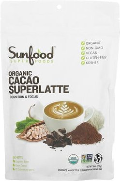 Sunfood, Organic Cacao Superlatte, Bio-Kakao-Superlatte, 170 g (6 oz.)