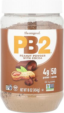 PB2 Foods, Peanut Butter Powder with Cocoa, Erdnussbutterpulver mit Kakao, 454 g (16 oz.)