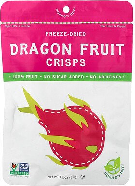 Nature's Turn, Freeze-Dried Dragon Fruit Crisps, gefriergetrocknete Drachenfrucht-Chips, 34 g (1,2 oz.)
