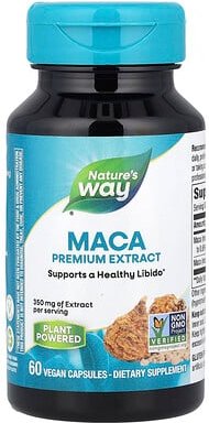 Thumbnail - Nature's Way, Maca, Premium Extract, hochwertiges Maca-Extrakt, 350 mg, 60 vegane Kapseln