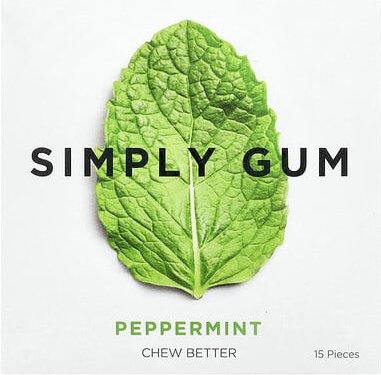 Simply Gum, Chewing Gum, Kaugummi, Pfefferminze, 15 Stück