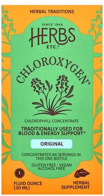 Herbs Etc., ChlorOxygen®, Chlorophyll Concentrate, Chlorophyllkonzentrat, Original, alkoholfrei, 30 ml (1 fl. oz.)