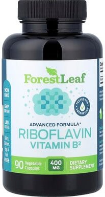 Forest Leaf, Riboflavin Vitamin B2, 400 mg, 90 pflanzliche Kapseln