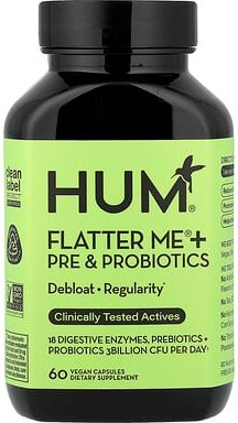 HUM Nutrition, Flatter Me® + Pre & Probiotics, Prämien und Probiotika, 60 vegane Kapseln