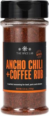 The Spice Lab, Ancho Chili + Coffee Rub, 155 g (5,5 oz.)