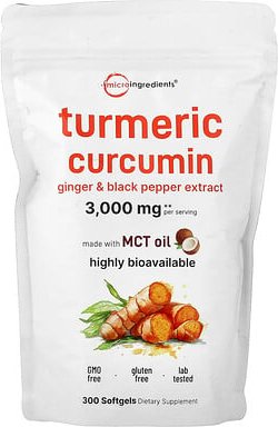 Thumbnail - Micro Ingredients, Turmeric Curcumin, Kurkuma-Curcumin, 300 Weichkapseln