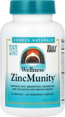 Source Naturals, Wellness, ZincMunity™, 50 mg, 60 pflanzliche Kapseln