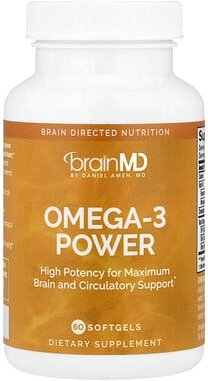 BrainMD, Omega-3 Power, 60 Weichkapseln mit Omega-3 (800 mg pro Weichkapsel)
