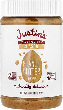 Justin's Nut Butter, Classic Peanut Butter Spread, klassischer Erdnussbutteraufstrich, knusprig, 454 g (16 oz.)