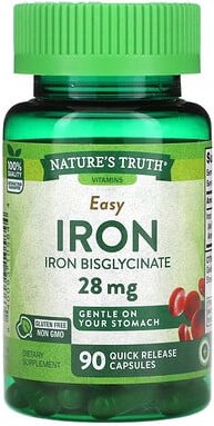 Nature's Truth, Easy Iron, 28 mg, 90 Kapseln mit schneller Freisetzung