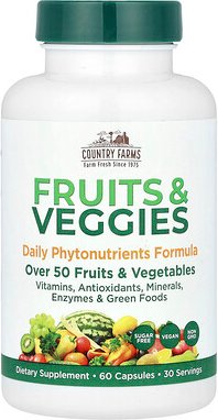 Country Farms, Superobst und -gemüse, 60 Kapseln