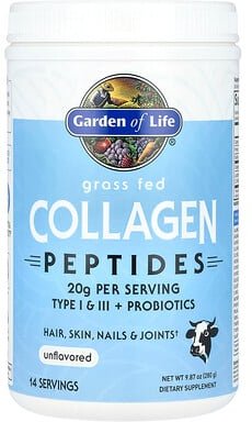 Thumbnail - Garden of Life, Kollagenpeptide von Gras-gefütterten Rindern, nicht aromatisiert, 280 g (9,87 oz)