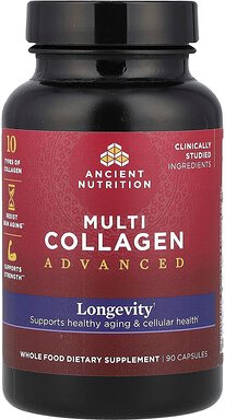 Ancient Nutrition, Multi Collagen Advanced, Multi-Kollagen-Verbesserung, Langlebigkeit, 90 Kapseln